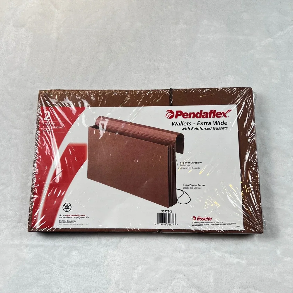 Pendaflex Legal Size Extra Wide Wallets Redrope 5.25 Expansion